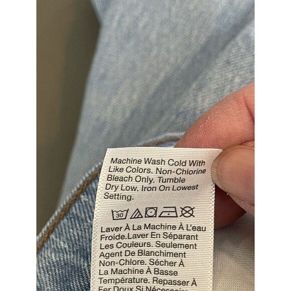 Madewell Jeans Size 28 High Rise Slim Crop BoyJean in Dumas Wash Ripped Edition - Picture 12 of 13